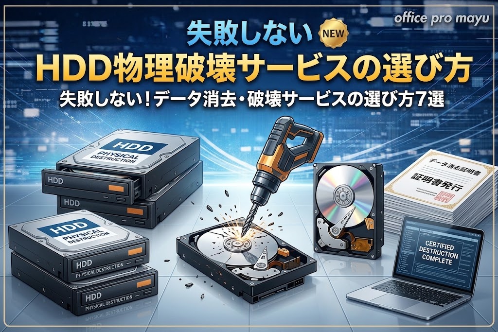 失敗しないHDD物理破壊サービスの選び方7選｜オンサイト出張・業者選定の完全基準